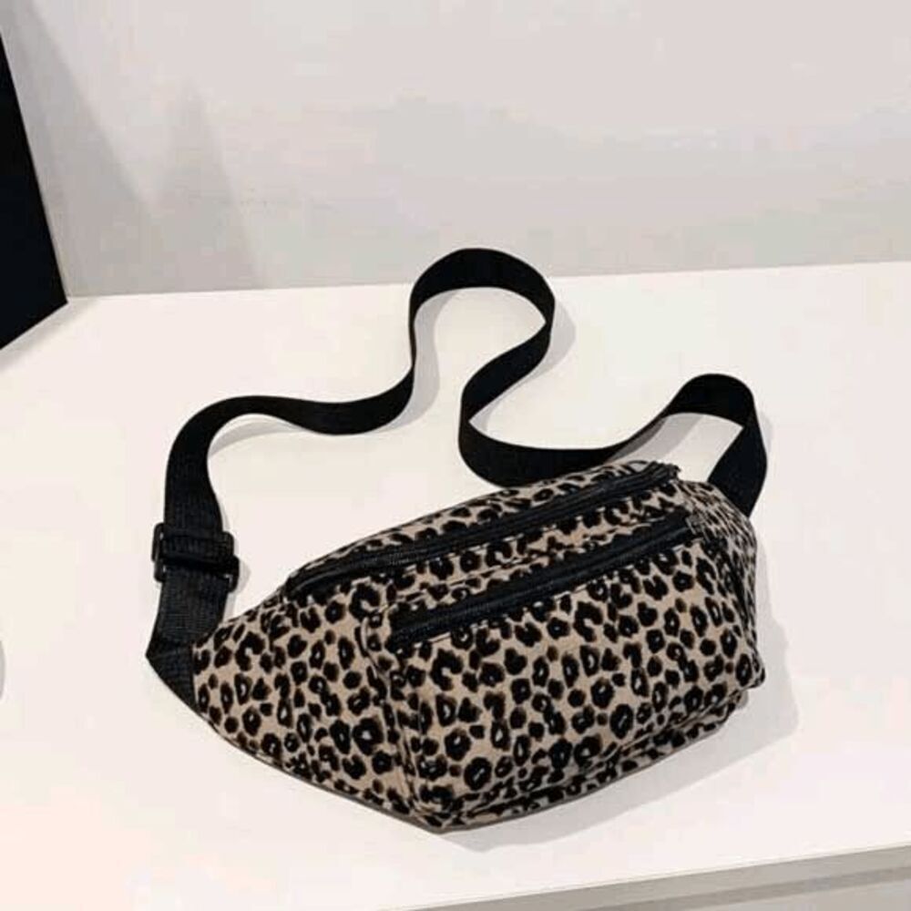 Light Brown Ladies Double Zip Fanny Pack - Picture 3 of 7